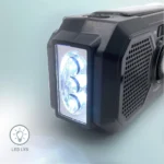 Nødradio LED-lys sort FM nødradio sort LED lys