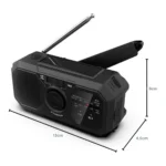 Nødradio dimensioner sort FM nødradio sort dimensioner
