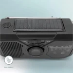 Nødradio solpanel sort FM nødradio sort solpanel