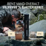 Straw Før efter vandfiltrering Straw Før efter vandfiltrering